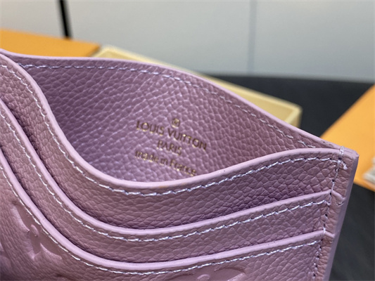 L.V Charms Card Holder Monogram Empreinte Iridescent Pink M82132