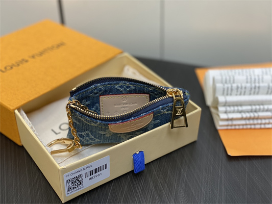 L.V Remix Key Pouch Monogram Denim M82961
