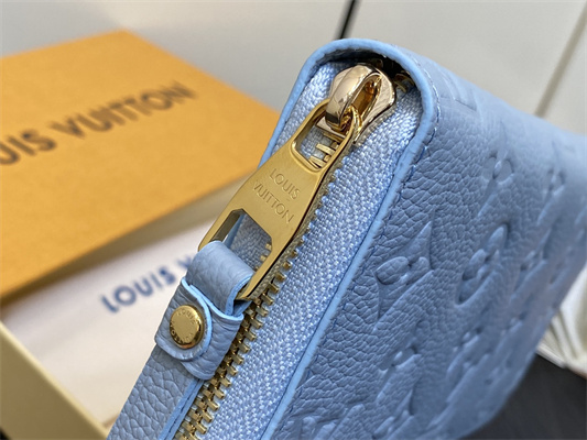 L.V Zipper Wallet Monogram Empreinte Blue M83225