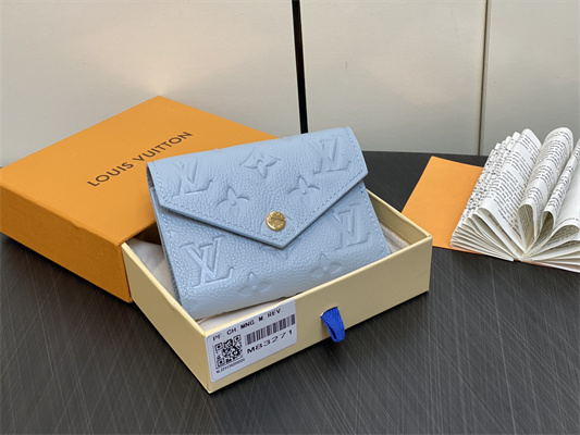 L.V Victorine Wallet Monogram Empreinte Blue M83271
