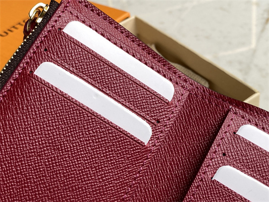 L.V Victorine Wallet Monogram Canvas Inside Dk Red M41938