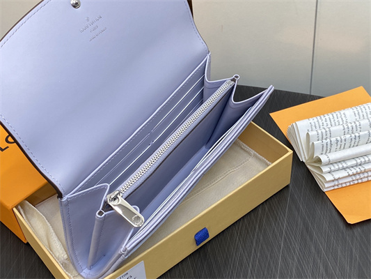 L.V IRIS Wallet Monogram Leather Lilac M82456