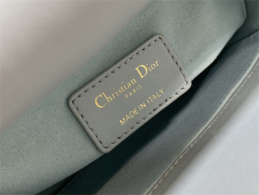 CD Small Lady Di.or My ABCDior Bag Cannage Lambskin Gold Tone Metal Placid Blue