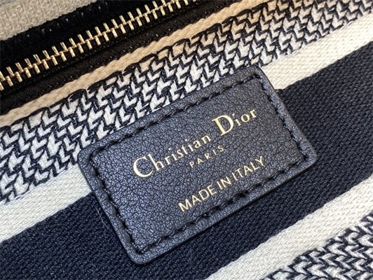 CD Medium Lady Di.or D-Lite Bag Toile de Jouy Zodiac Embroidery Latte And Black