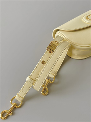 CD Di.or Bobby East-West Bag Box Calfskin Pale Yellow