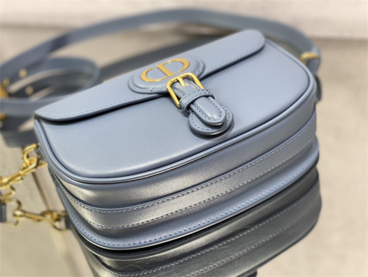 CD Medium Di.or Bobby Bag Box Calfskin Antique Blue