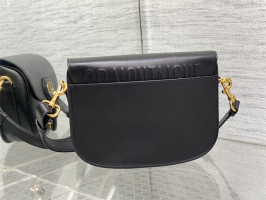 CD Medium Di.or Bobby Bag Box Calfskin Black