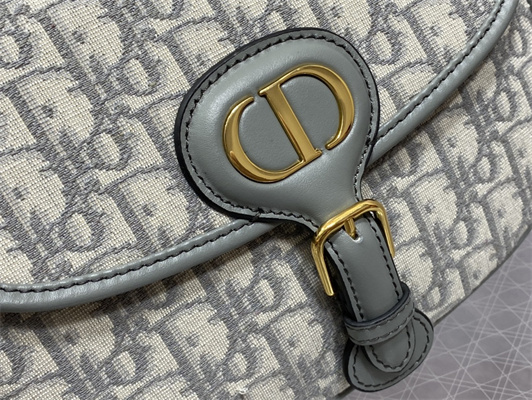 CD Medium Di.or Bobby Bag Grey Oblique Jacquard