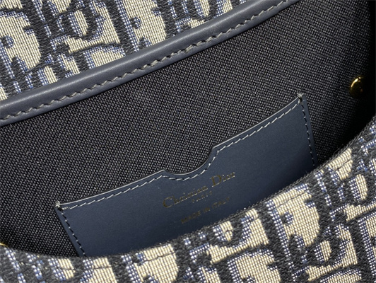 CD Medium Di.or Bobby Bag Blue Oblique Jacquard