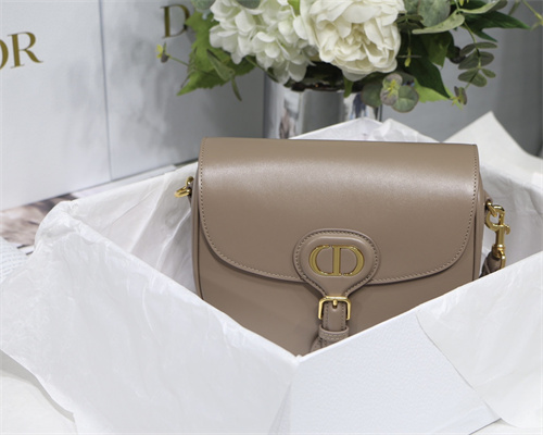 CD Medium Di.or Bobby Bag Box Calfskin Warm Taupe