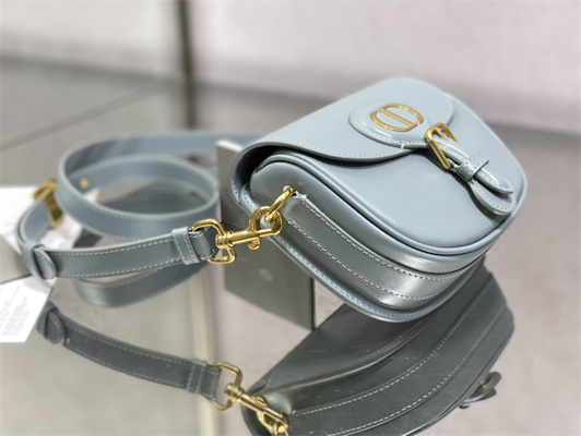 CD Small Di.or Bobby Bag Box Calfskin Blue