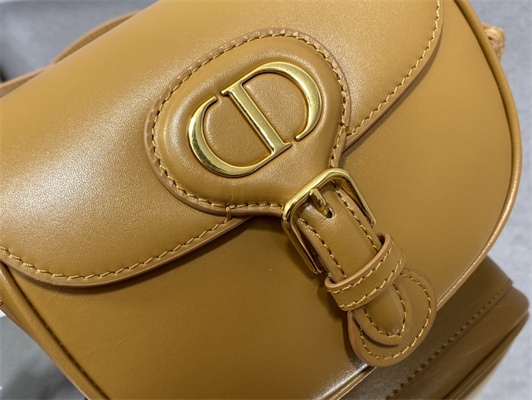 CD Small Di.or Bobby Bag Box Calfskin Amber