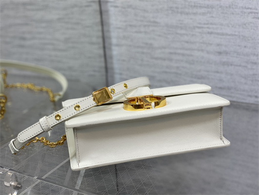 CD 30 Montaigne East-West Bag With Chain Latte Calfskin