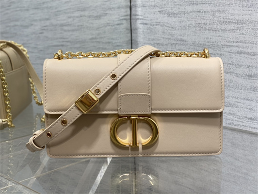 CD 30 Montaigne East-West Bag With Chain Nude Calfskin