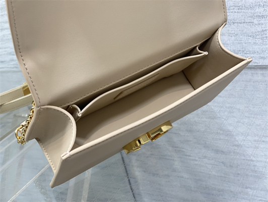 CD 30 Montaigne East-West Bag With Chain Nude Calfskin