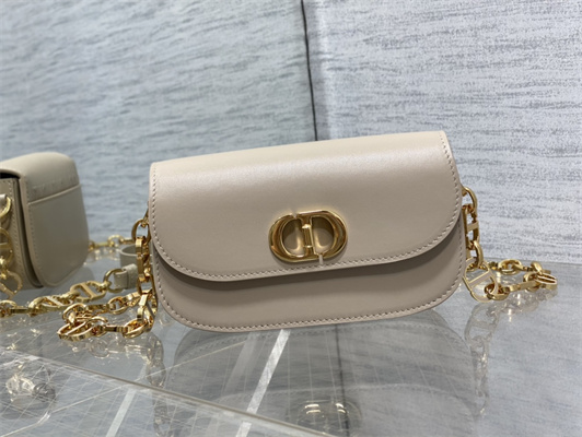 CD Small 30 Montaigne Avenue Bag Box Calfskin Beige