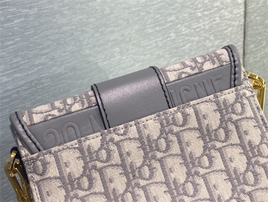 CD 30 Montaigne Box Bag Grey Oblique Jacquard