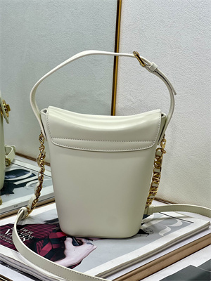 CD 30 Montaigne Amber Mini Bucket Bag Box Calfskin Latte