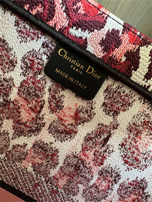 CD Large Book Tote Pink Multicolor Mizza Embroidery