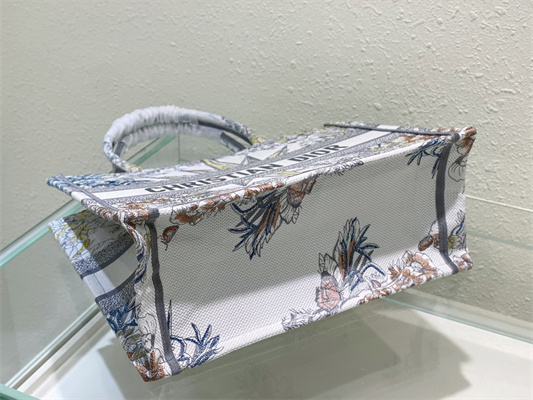 CD Medium Book Tote R??ve d’Infini Embroidery Grey