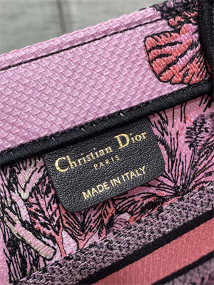 CD Small Book Tote Voyage Toile de Jouy Embroidery Lt Pink Multicolor