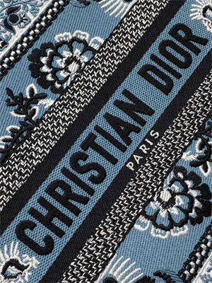 CD Small Book Tote Butterfly Bandana Embroidery Blue Multicolor