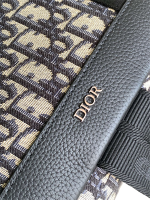 Di.or Explore Backpack Beige and Black Oblique Jacquard