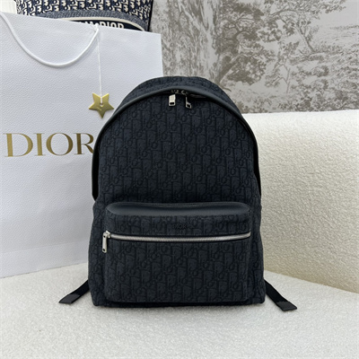 Di.or Rider Backpack Black Oblique Jacquard