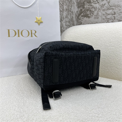 Di.or Rider Backpack Black Oblique Jacquard