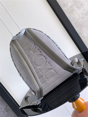 Di.or Rider Backpack Grey CD Diamond Canvas and Smooth Calfskin