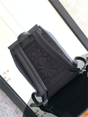 Di.or Saddle Backpack Black Grained Calfskin