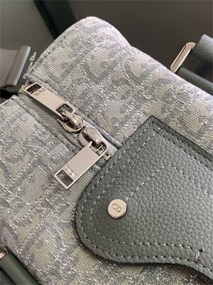 Di.or Lingot 26 Shoulder Bag Grey Oblique Jacquard