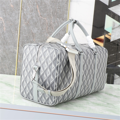 Di.or Lingot 50 Travel Bag Grey CD Diamond Canvas