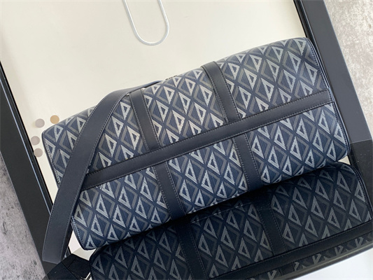 Di.or Lingot 50 Travel Bag Navy Blue CD Diamond Canvas