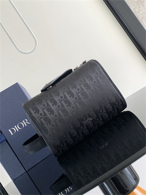 Di.or Lingot Toiletry Bag Black Oblique Mirage Technical Fabric