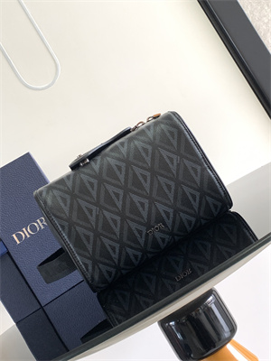 Di.or Lingot Toiletry Bag Black CD Diamond Canvas