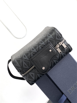 Di.or Lingot Toiletry Bag Black CD Diamond Canvas