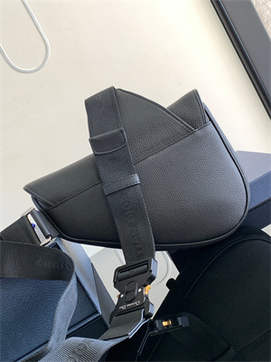 Di.or Saddle Bag Black Grained Calfskin