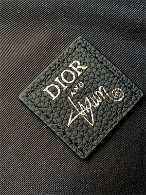 Di.or Saddle Bag Black Grained Calfskin With White Di.or Printing