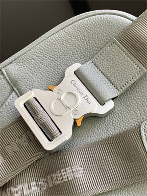 Di.or Saddle Bag Grey Grained Calfskin With Di.or Printing