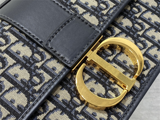 CD 30 Montaigne Bag Blue Oblique Jacquard