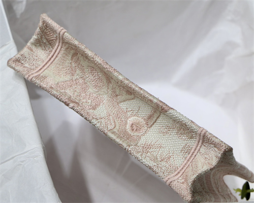 CD Mini Book Tote Toile de Jouy Embroidery Pink