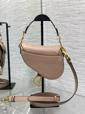 CD Mini Saddle Bag Grained Calfskin Blush Color