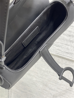 CD Mini Saddle Bag Ultramatte Calfskin Black Color