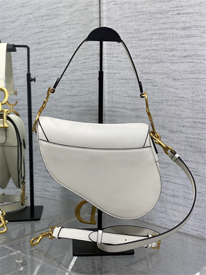 CD Saddle Bag Grained Calfskin Latte Color