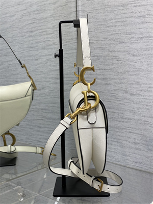 CD Saddle Bag Grained Calfskin Latte Color