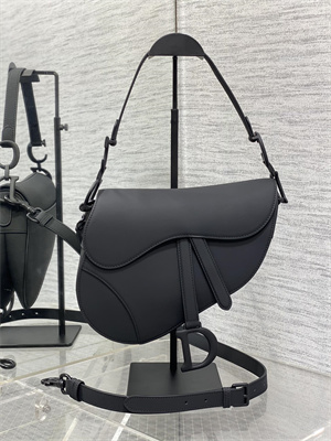 CD Saddle Bag Ultramatte Calfskin Black Color