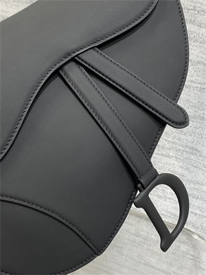CD Saddle Bag Ultramatte Calfskin Black Color