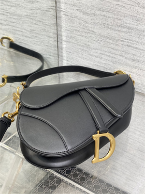 CD Saddle Bag Smooth Calfskin Black Color