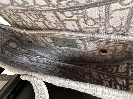 CD Saddle Bag Oblique Embroidery Gray Color